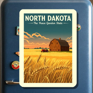 Imán Dakota del Norte de Vintage