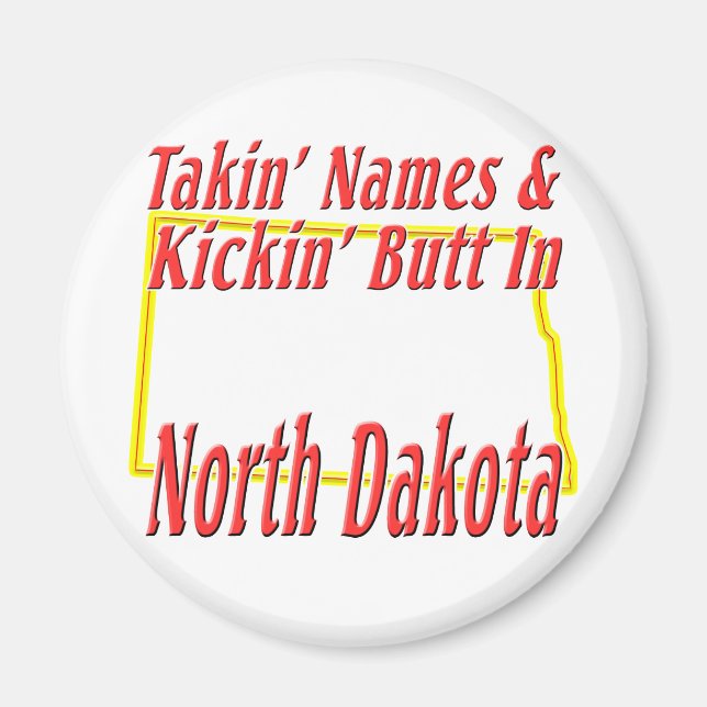 Imán Dakota del Norte - Kickin' Butt (Frente)