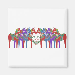 Imán Dala escandinava Caballos Navidades de Dios Jul