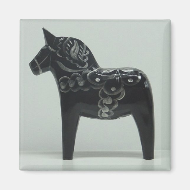 imán DALA HORSE (negro) (Frente)