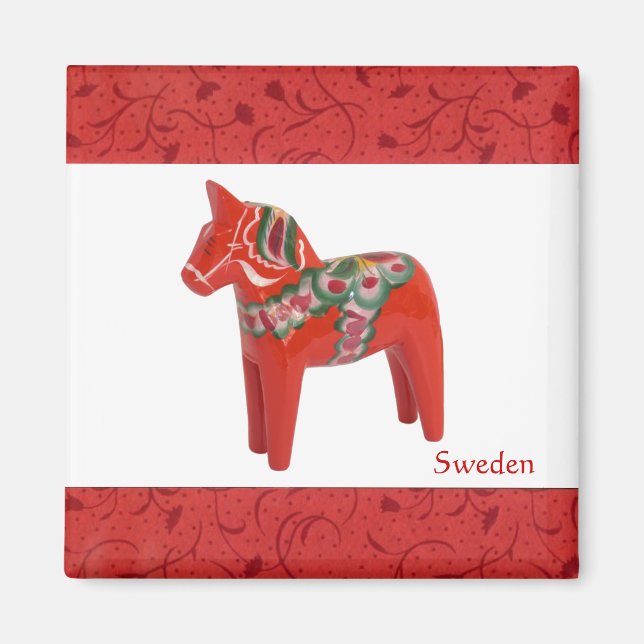 Imán Dala Horse Scandinavian de Suecia (Frente)