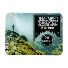 Imán Dale Carnegie cita Inspiradora "Miedo" flexible