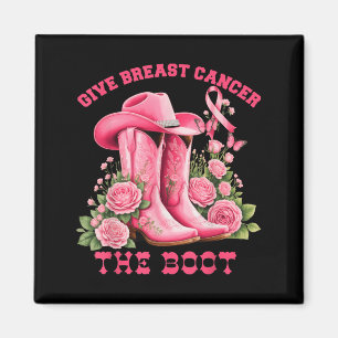 Imán Dale la bota al cáncer de seno Vaquera Cinta Rosa