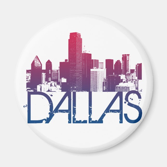 Imán Dallas Skyline Design (Frente)
