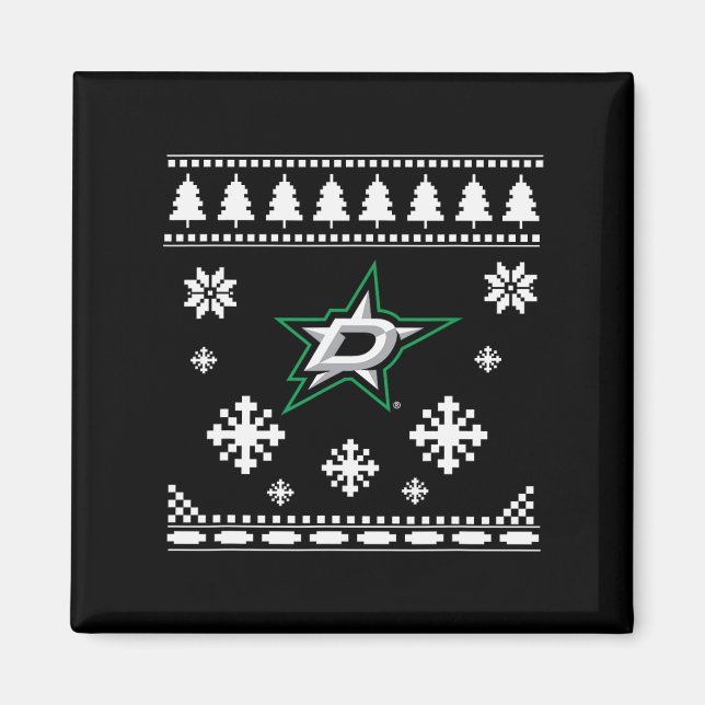 Imán Dallas Stars Ugly Navidades Sweater Holidaze (Frente)