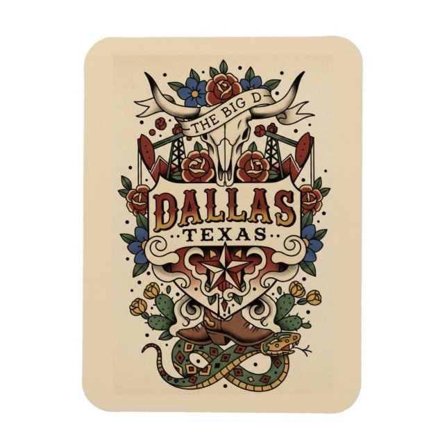 Imán Dallas Texas (Vertical)
