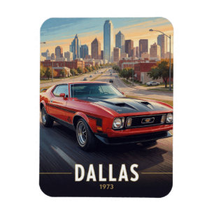 Imán Dallas Texas Coche de Rendimiento Clásico 1973