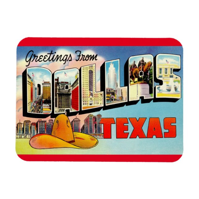Imán Dallas Texas Magnet (Horizontal)
