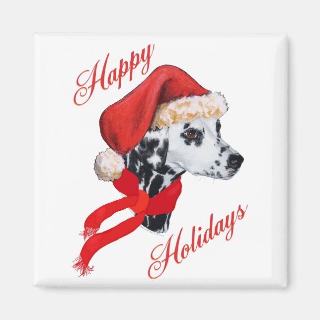 Imán Dálmata Felices Fiestas (Frente)