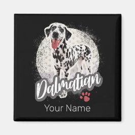 Imán Dalmatian Con El Diseño De Los Amantes Del Perro V