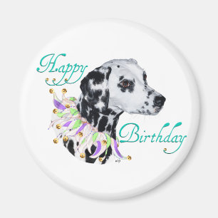 Imán Dalmatian Happy Birthday