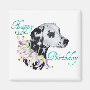 Imán Dalmatian Happy Birthday