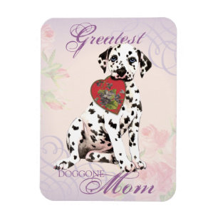Imán Dalmatian Heart Mom