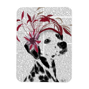 Imán Dalmatiano Con Fascinador Rojo