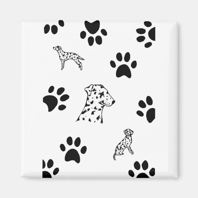 Imán Dalmation puppies paws (Frente)