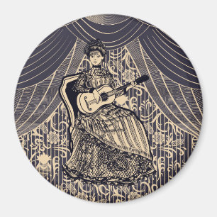 Imán Dama con guitarra