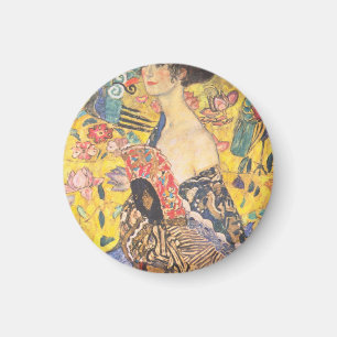 Imán Dama Con Un Fan Gustav Klimt
