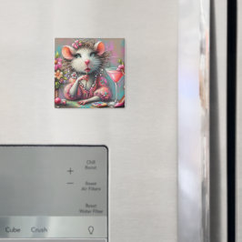 Imán Dama de bonito teniendo un Martini Contemplando