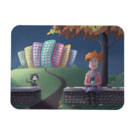 Imán Dama de gato en el parque