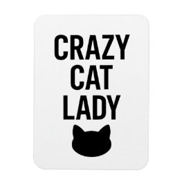 Imán Dama de gato loca - Gracioso regalo de amante de g