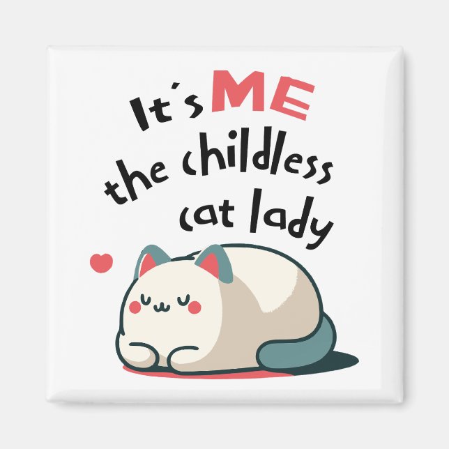 Imán Dama de gato sin niños (Frente)