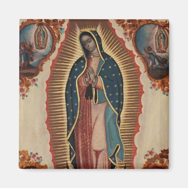 Imán Dama de Guadalupe, 1780 por Sebastian Zalcedo (Frente)