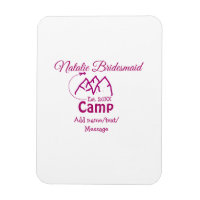 Dama de honor de campamento rosa agregar nombre fe