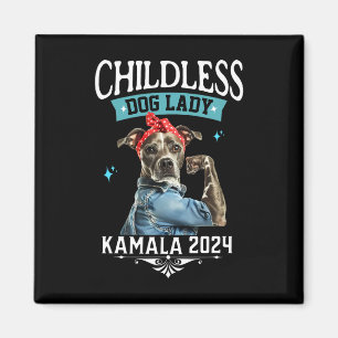 Imán Dama de Perro Feminista de Perro Gracioso
