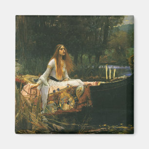 Imán Dama de Shalott en barco por John William Waterhou