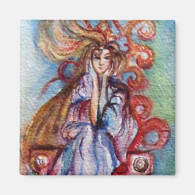 Imán DAMA DEL LAGO, Mágica y Misterio (Frente)