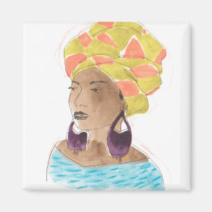 Imán Dama fuerte y bella