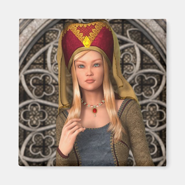 Imán Dama Medieval (Frente)