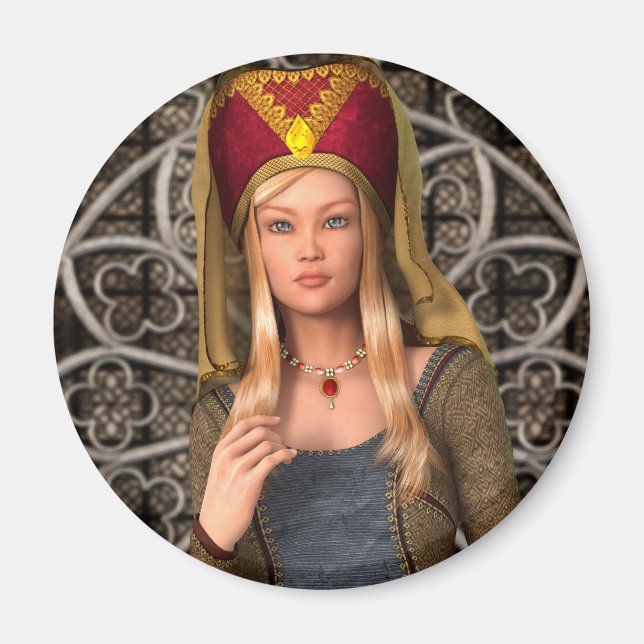 Imán Dama Medieval (Frente)