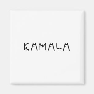 Imán Dama para Kamala Harris 24 Kamala Gato Alfabeto Le