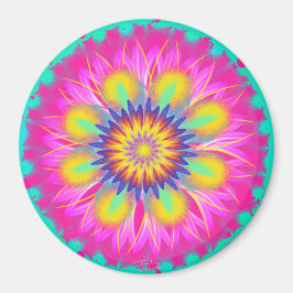 Imán Dama rosa pastelera por flor de poder