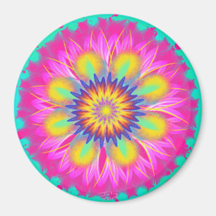 Imán Dama rosa pastelera por flor de poder