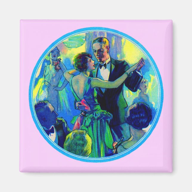 Imán dama y caballero de los años 20 en la pista de bai (Frente)