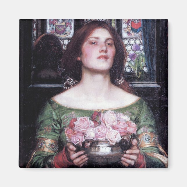 Imán Dama y Rosas, John William Waterhouse (Frente)