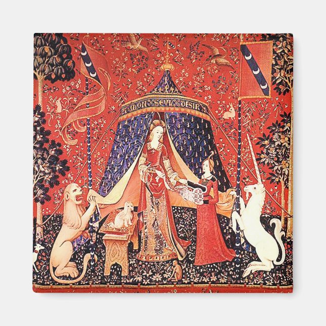 Imán "Dama y Unicornio" (Frente)