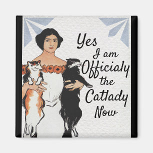 Imán Damas de gato de Art Decco