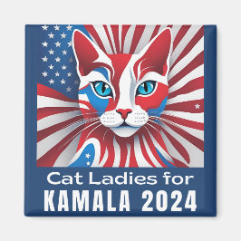 Imán Damas de gato para los demócratas de Kamala 2024