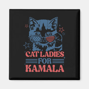 Imán Damas De Kamala, Divertido Gato Presidente Kamala-