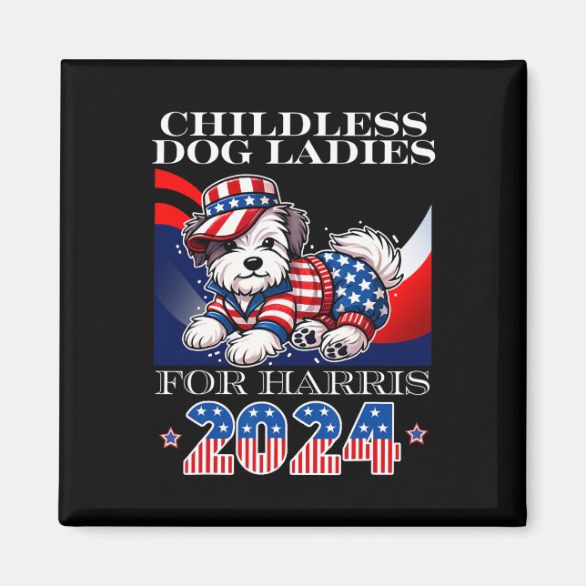 Imán Damas De Perro Para Harris 2024 Presidente De Kama (Frente)