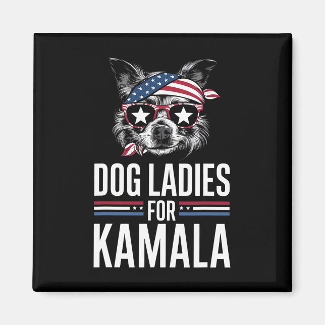 Imán Damas Para Kamala, Perro Gracioso 2024 (Frente)