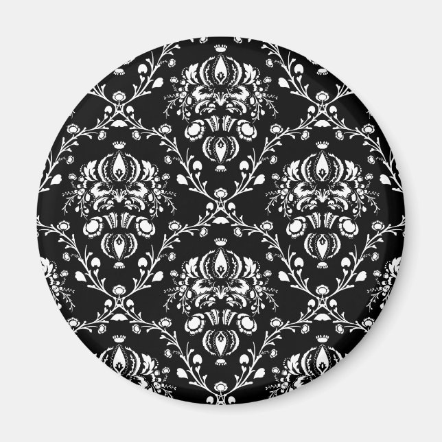 Imán Damasco blanco y negro (Frente)