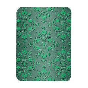 Imán Damasco de dos tonos verde elegante