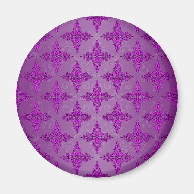 Imán Damasco morado de dos tonos (Frente)