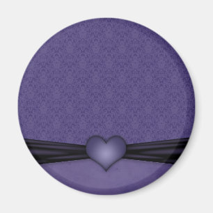Imán Damasco Morado Oscuro con Corazón