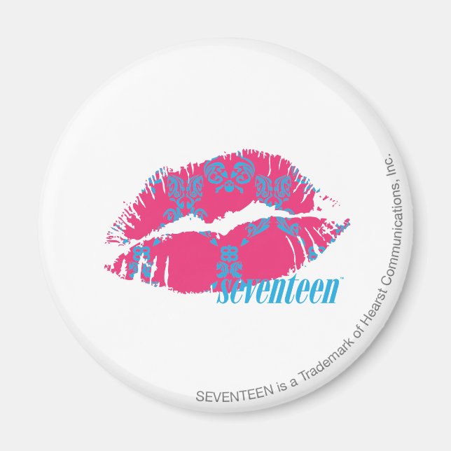 Imán Damask Aqua-Magenta (Frente)