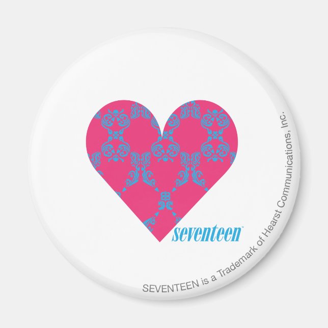 Imán Damask Aqua-Magenta 4 (Frente)